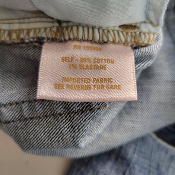 S by Serena Pinch Waist Jeans Womens 28 Button Fly Straight Leg Whiskering USA - Picture 9 of 10